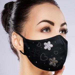Flower Heart Face Mask w/ filter pocket